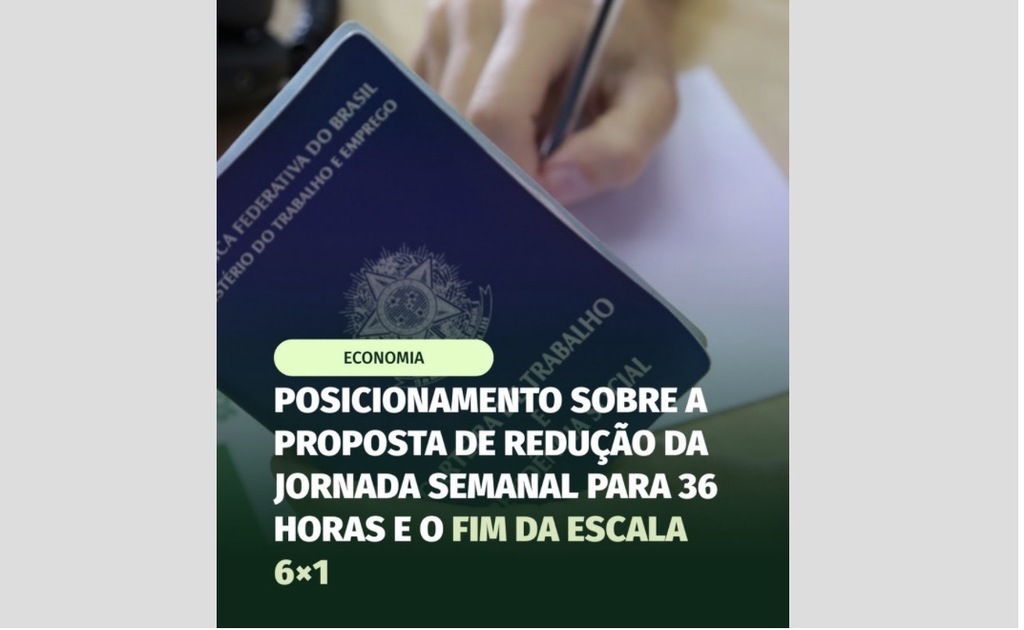 Facisc manifesta preocupação com proposta de redução da jornada semanal e fim da escala 6×1