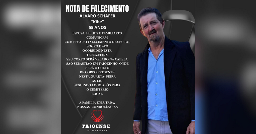 Confira os detalhes fúnebres de Álvaro Schafer, da dupla Filhos da Luz