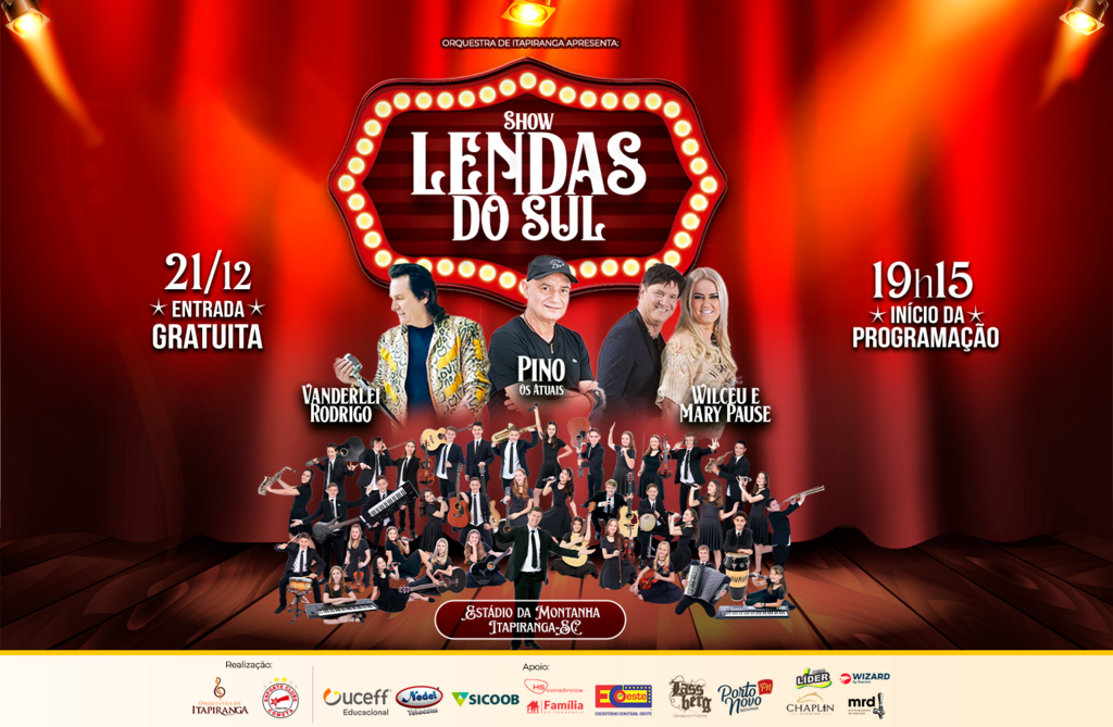 Itapiranga vive a experiência do espetáculo Lendas do Sul neste domingo no Estádio da Montanha