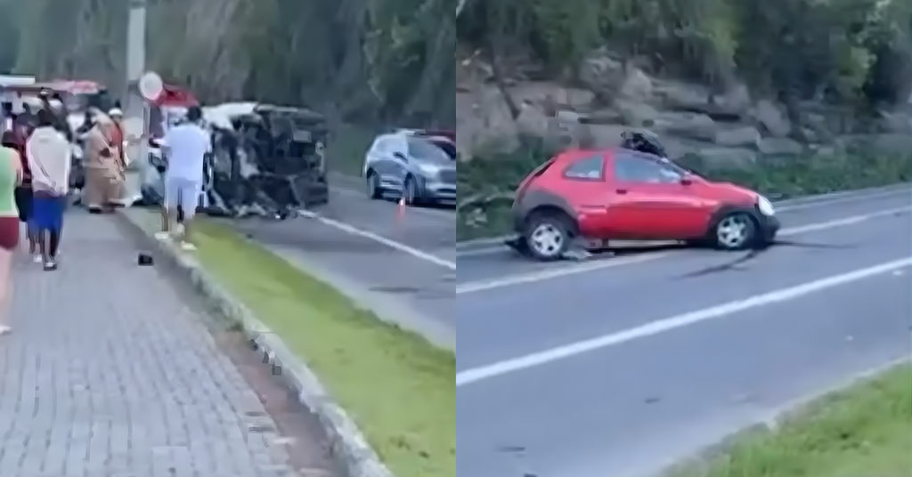 Grave acidente entre caminhão e veículos deixa três mortos na BR-470