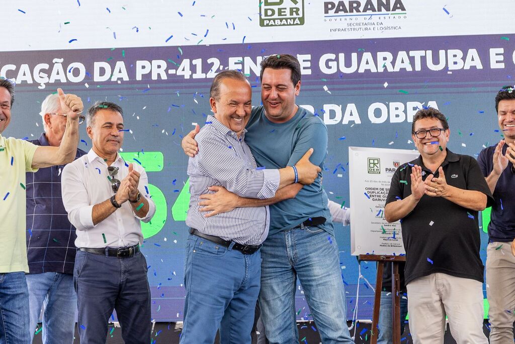 Governadores Jorginho Mello e Ratinho Júnior assinam convênio para duplicação da SC-417 entre Garuva e a BR-101