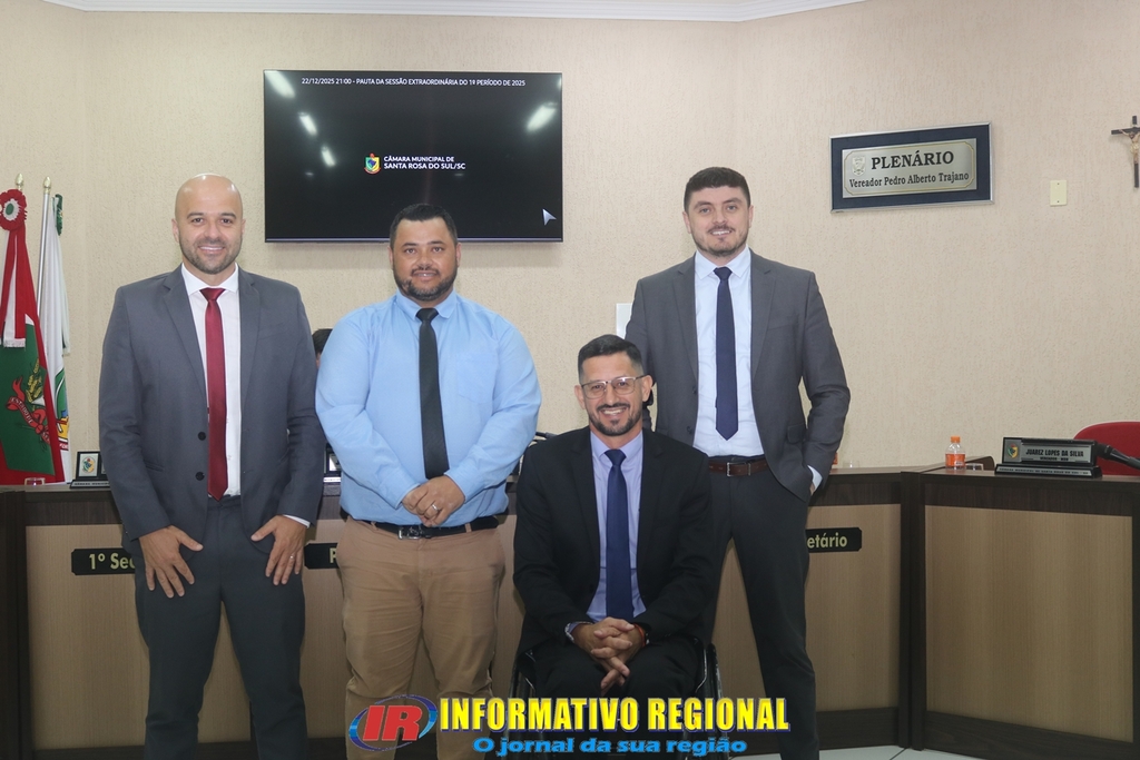 VEREADOR VALMIR HOGENIO DE MATOS É ELEITO NOVO PRESIDENTE DA CÂMARA DE SANTA ROSA DO SUL