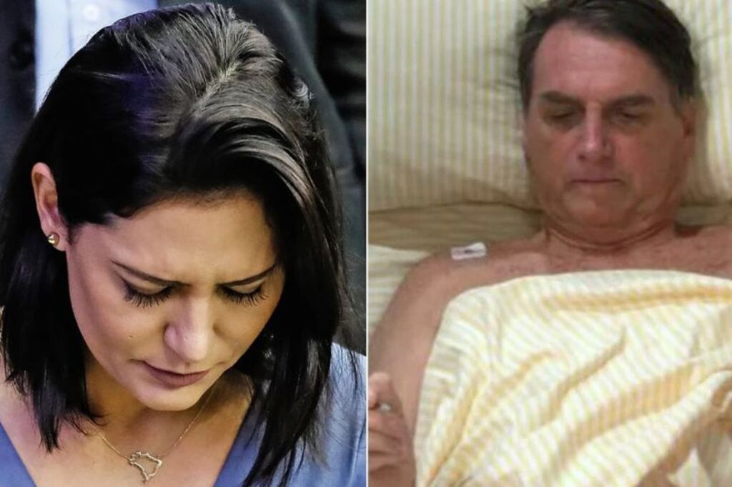 Michelle pede intercessão por Bolsonaro após deixar prisão para cirurgia em hospital de Brasília