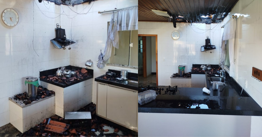 Ação rápida de vizinhos ajuda a conter incêndio em casa de Vidal Ramos