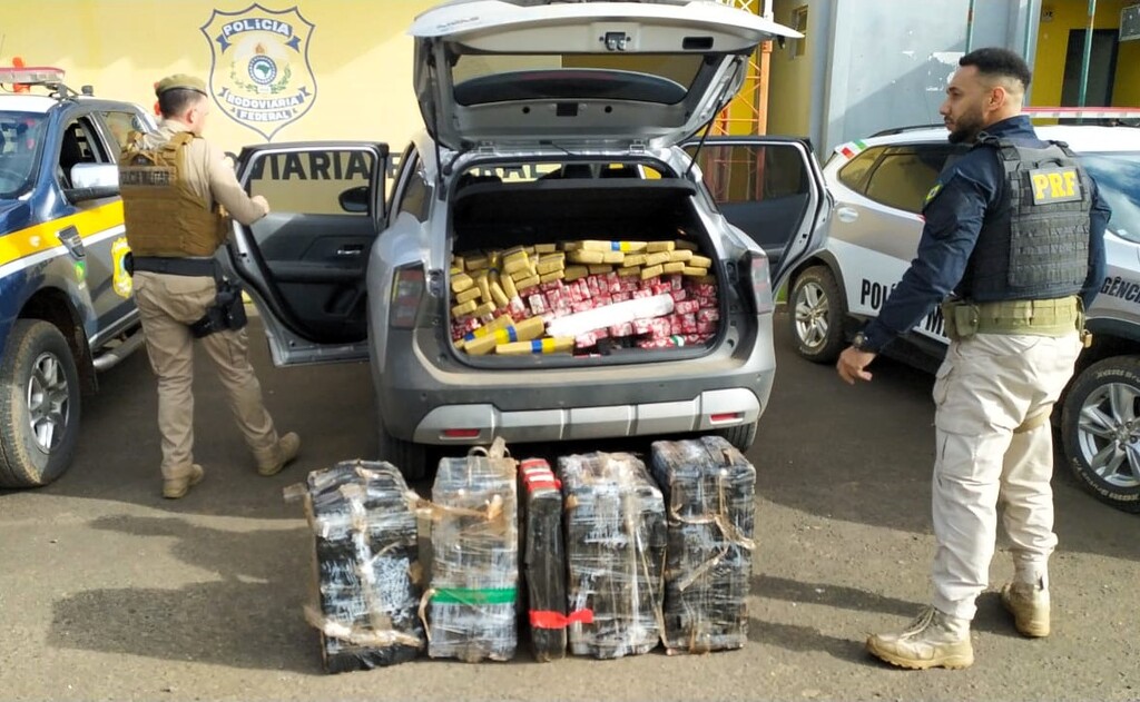 Mais de meia tonelada de maconha é apreendida em veículo com sinais de adulteração