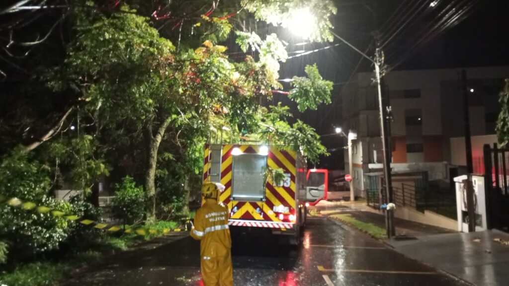 Registradas diversas ocorrências relacionadas aos episódios de chuvas intensas e ventos