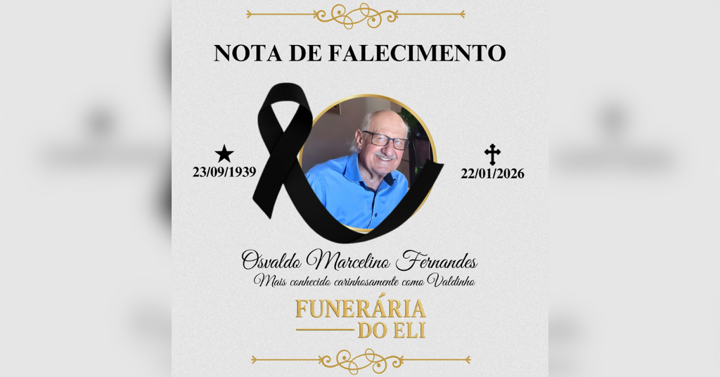 Nota de Falecimento: Osvaldo Marcelino Fernandes, o 