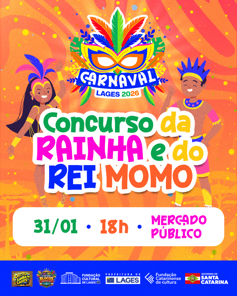 Prefeitura de Lages apoia concurso para escolha da Rainha e Rei Momo