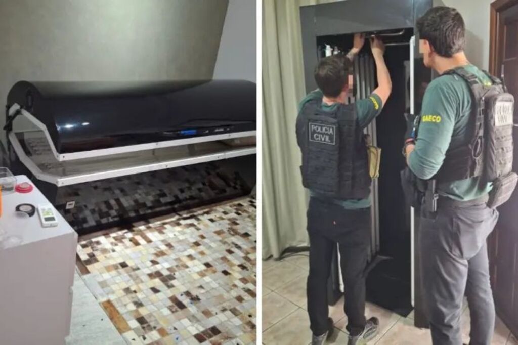 Clínicas clandestinas de bronzeamento em Indaial são alvos de operação policial