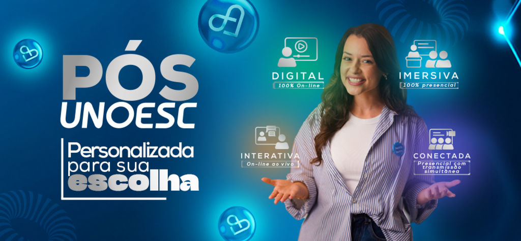 Unoesc abre inscrições para cursos de Pós-graduação em diversas áreas e formatos flexíveis