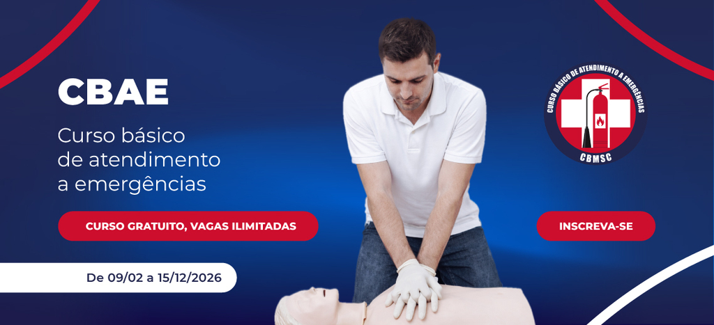 CBMSC abre inscrições para o Curso Básico de Atendimento a Emergências