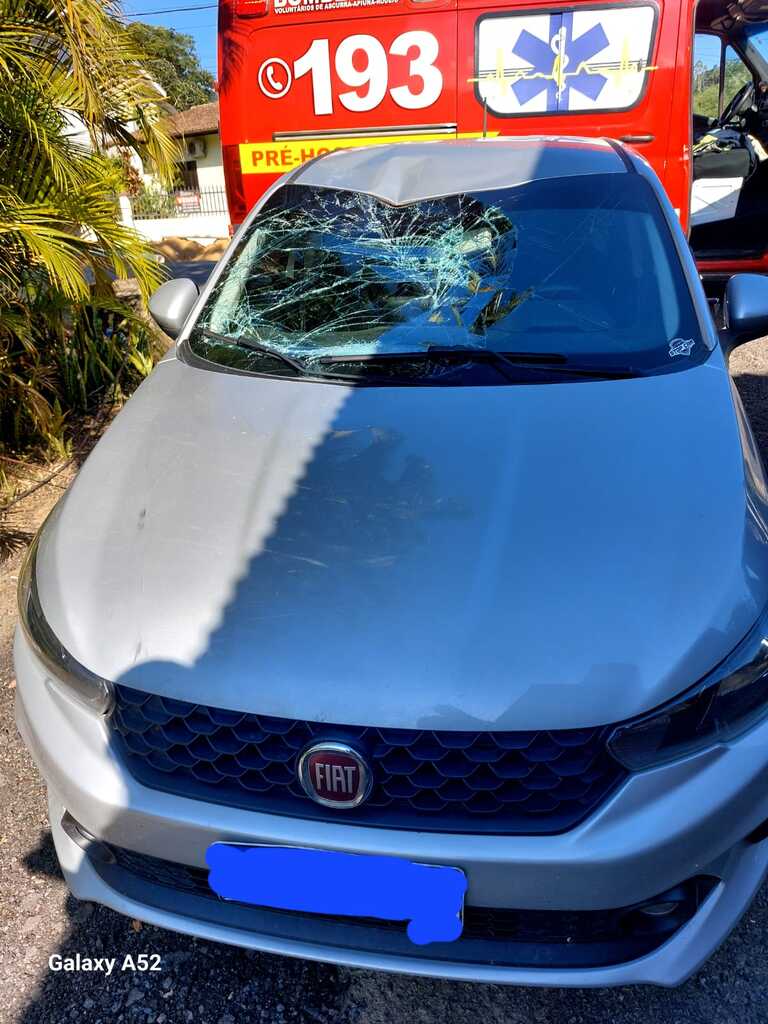 Pedestre atropelado em Rodeio é conduzido ao hospital