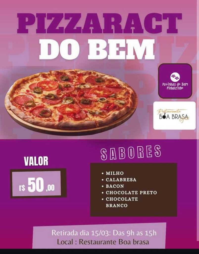 Rotaract e Patinhas do Bem realizam primeira ação conjunta com venda de pizzas em Pinhalzinho