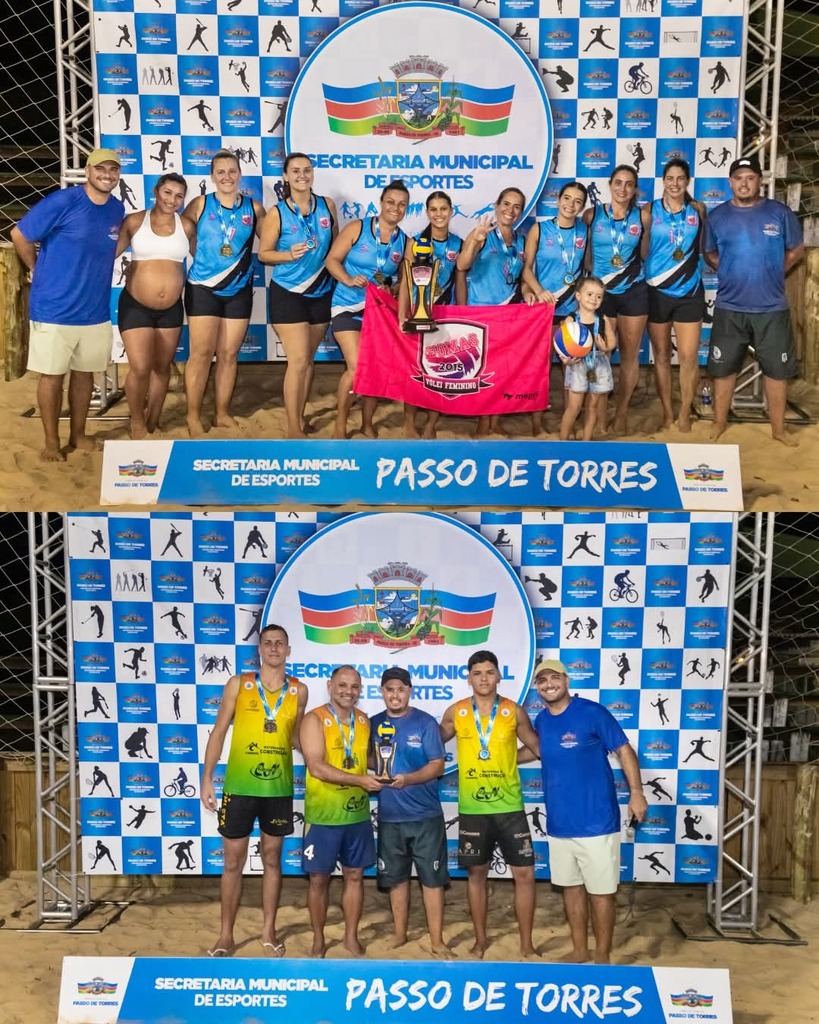 PASSO DE TORRES ENCERRA FINAIS DO VÔLEI DE PRAIA 4X4 NA ARENA DA BARRA VELHA