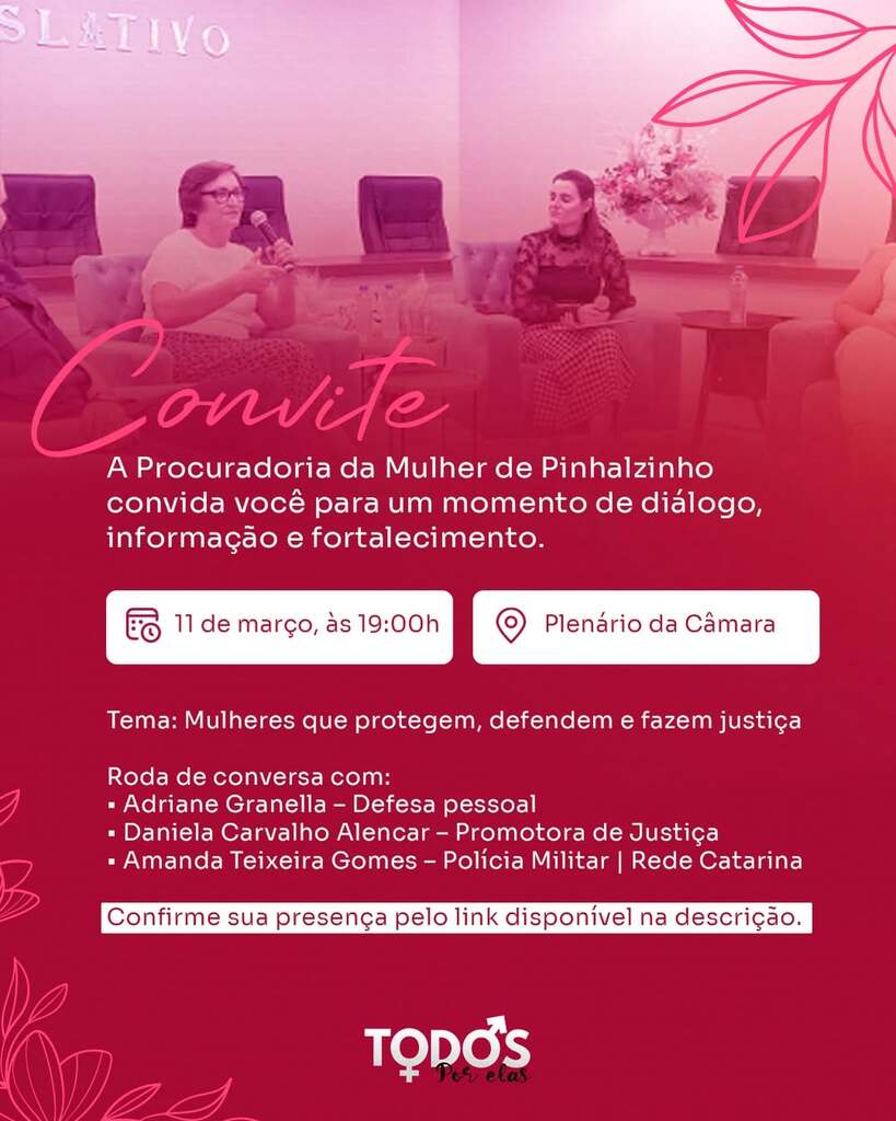 Evento em Pinhalzinho reúne especialistas para debater proteção e fortalecimento da mulher