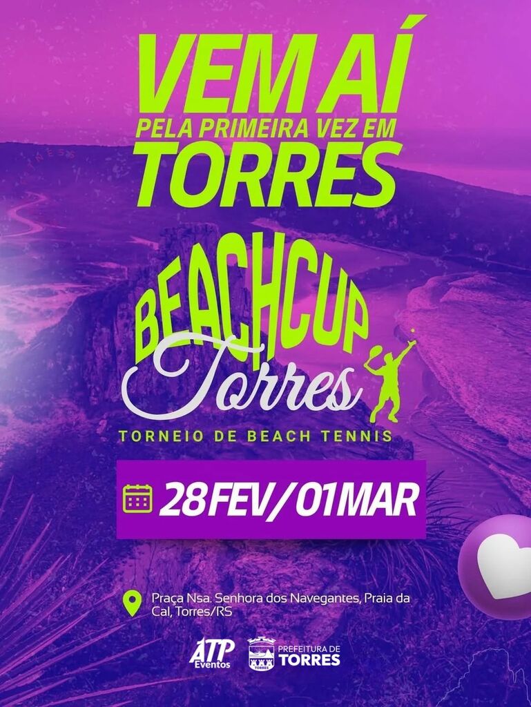 PRAIA DA CAL RECEBE O 1º BEACH CUP TORRES: O TÊNIS DE PRAIA INVADE A 