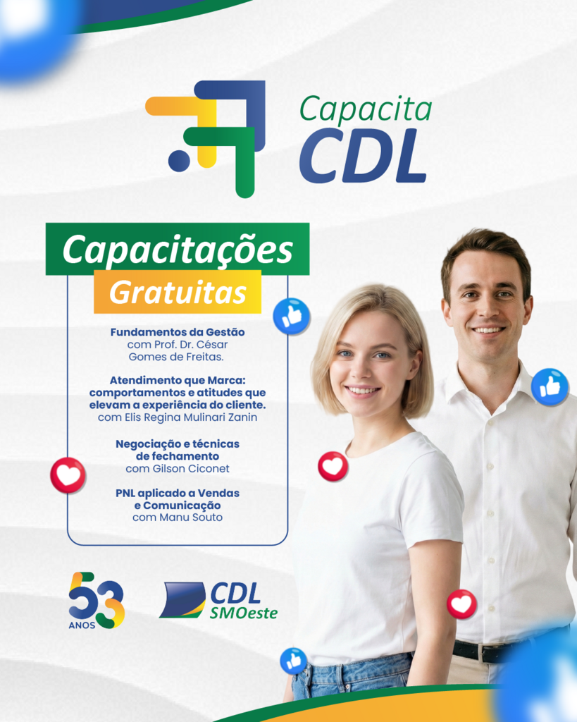CDL São Miguel do Oeste lança calendário de capacitações gratuitas