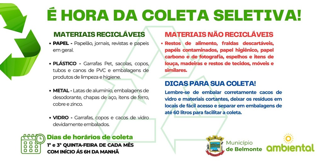 Município de Belmonte passará a contar com Coleta Seletiva