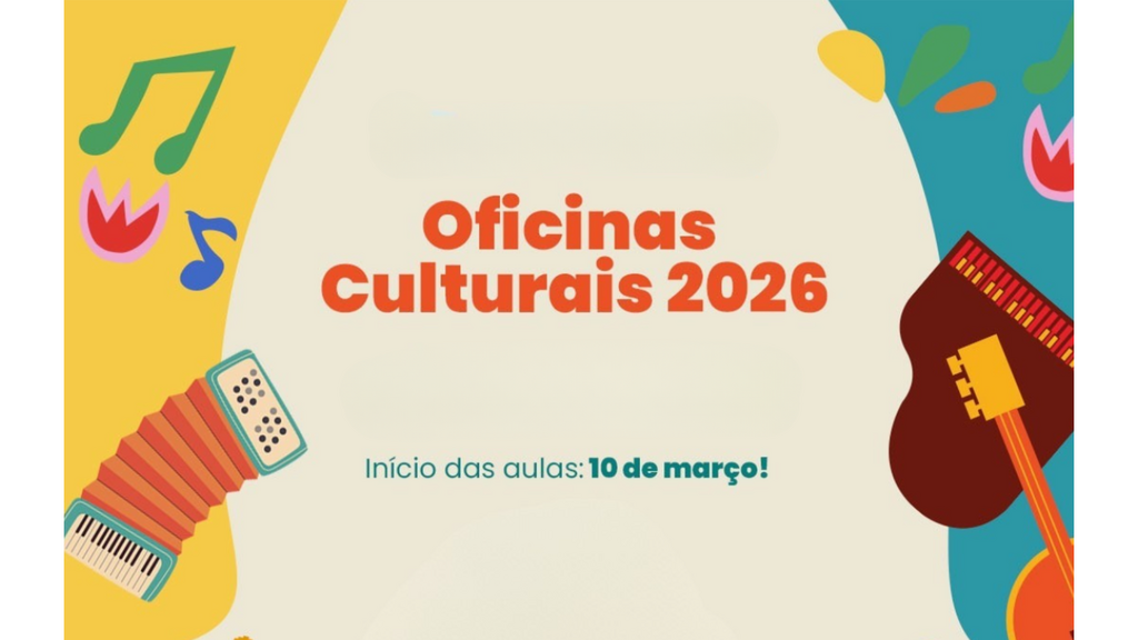 Inscrições para oficinas culturais encerram nesta segunda-feira