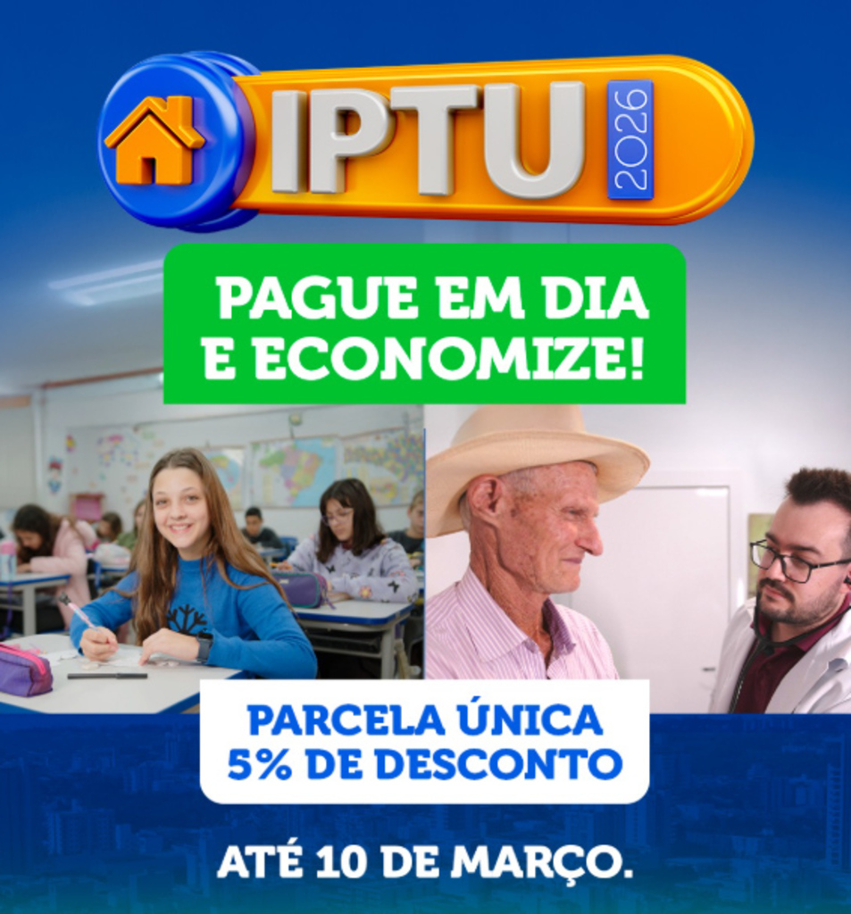 Prazo para pagamento do IPTU em cota única encerra nesta terça-feira