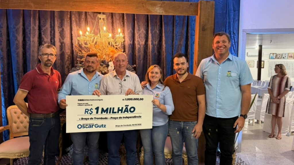 Oscar Gutz destina R$ 1 milhão para construção da Praça da Independência em Braço do Trombudo