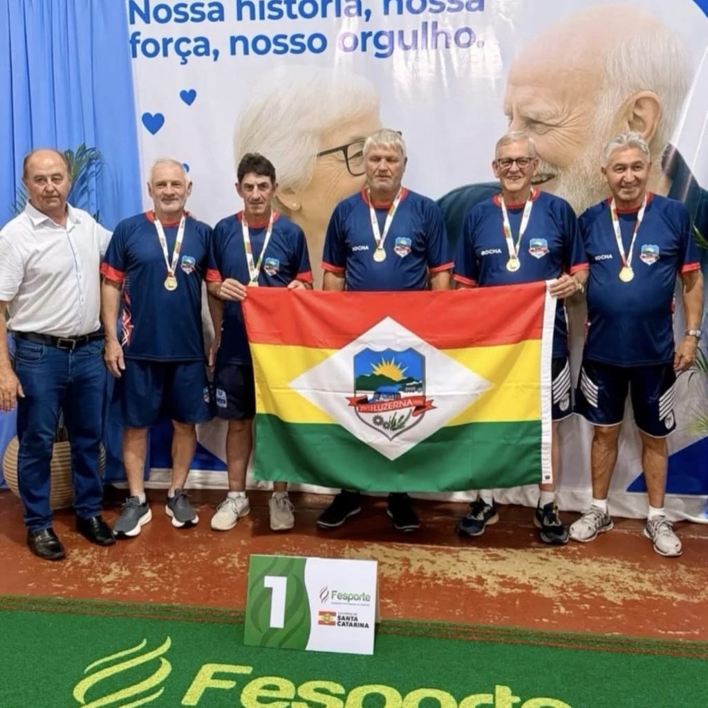 Luzerna é campeã na bocha masculina dos JASTI e está classificada para a etapa estadual, em Joinville!