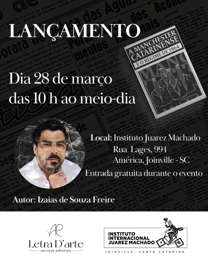 Historiador lança livro sobre a ditadura militar e seus impactos em Joinville