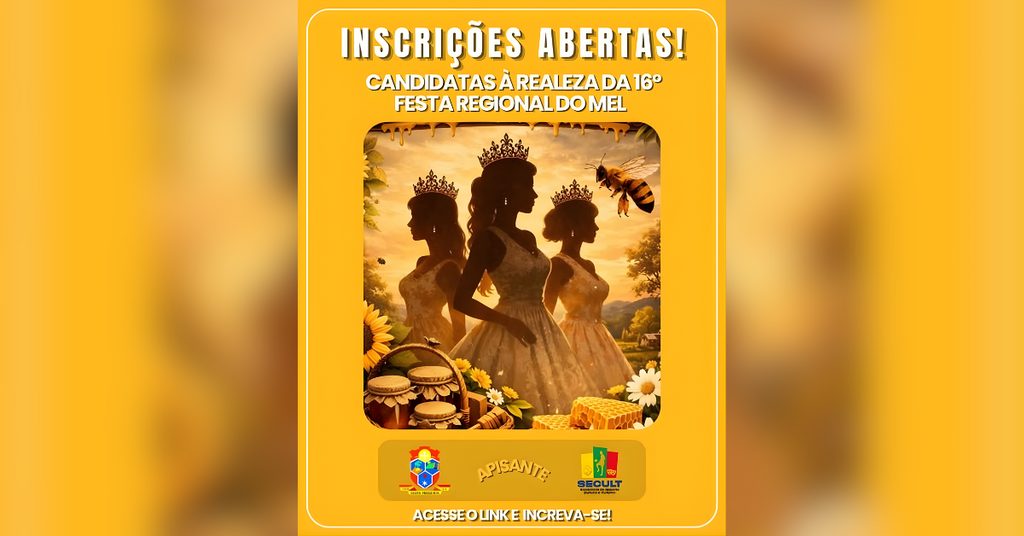 Santa Terezinha abre inscrições para a escolha da realeza da 16ª Festa Regional do Mel