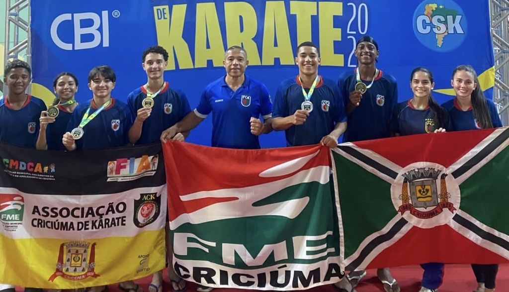 Criciúma conquista seis pódios na etapa Paraná do Campeonato Brasileiro de Karatê