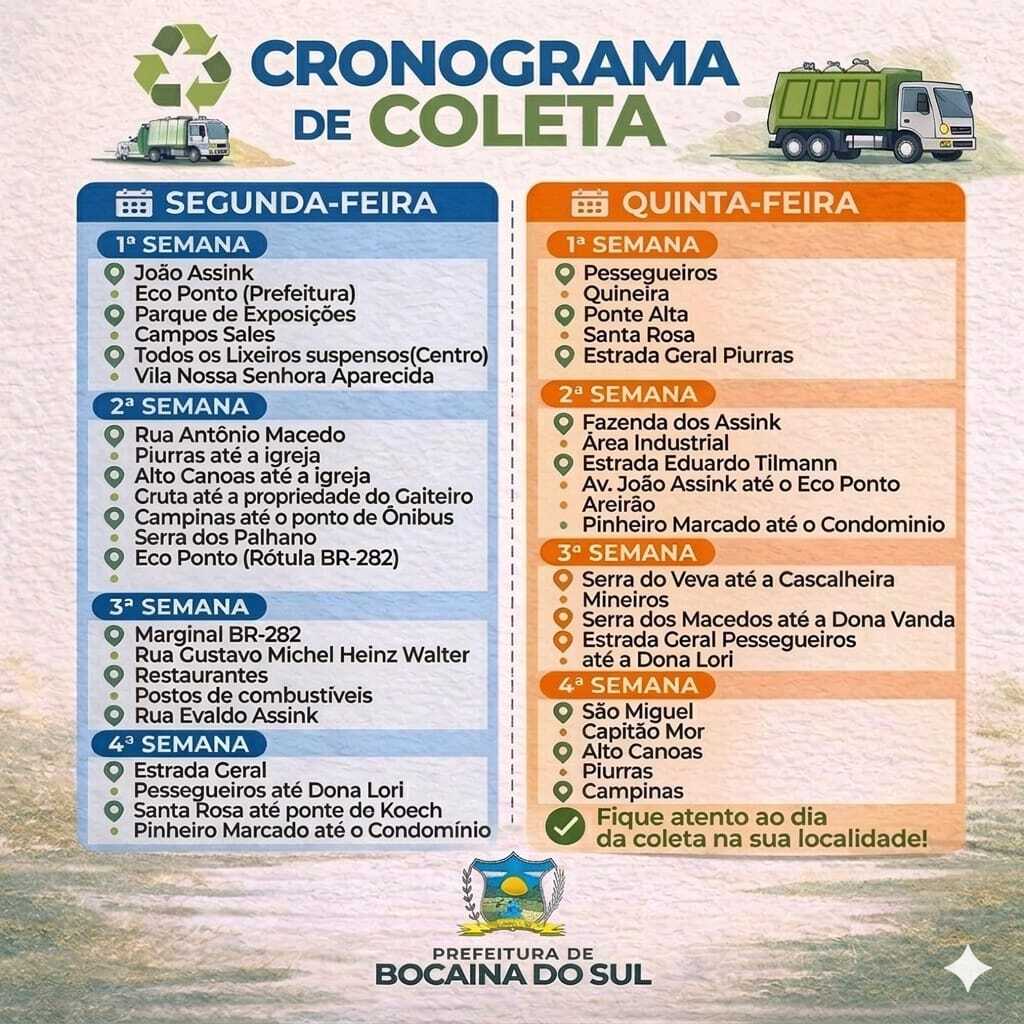 Prefeitura de Bocaina do Sul amplia serviço de coleta de lixo no município