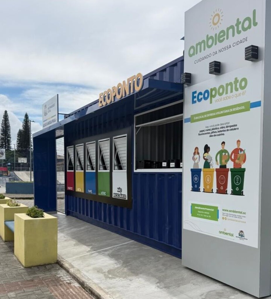 Novos Ecopontos ampliam a estrutura para descarte de materiais reciclados em São Francisco do Sul