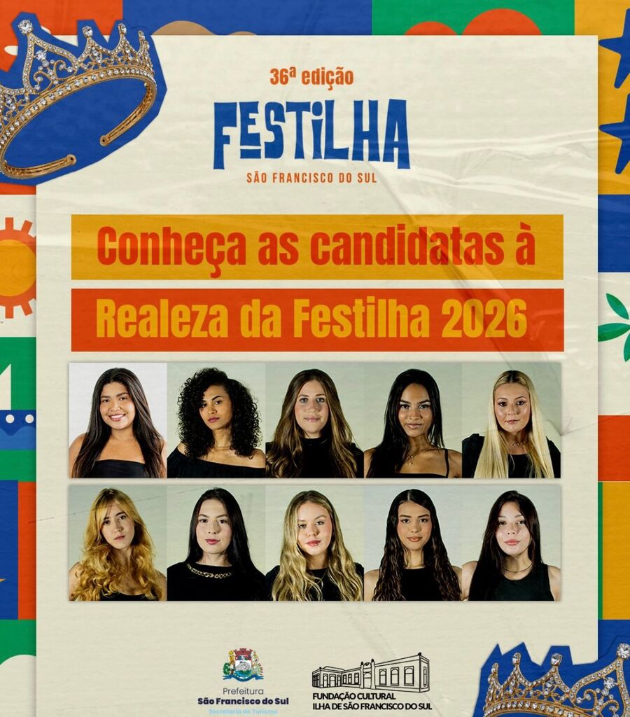 Concurso da realeza da 36ª Festilha reúne 10 candidatas em São Francisco do Sul