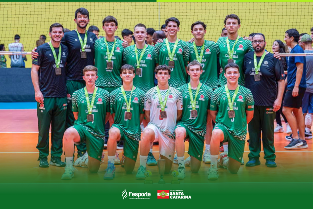 Santa Catarina marca presença no pódio do Campeonato Brasileiro de Seleções de Vôlei categoria sub-16