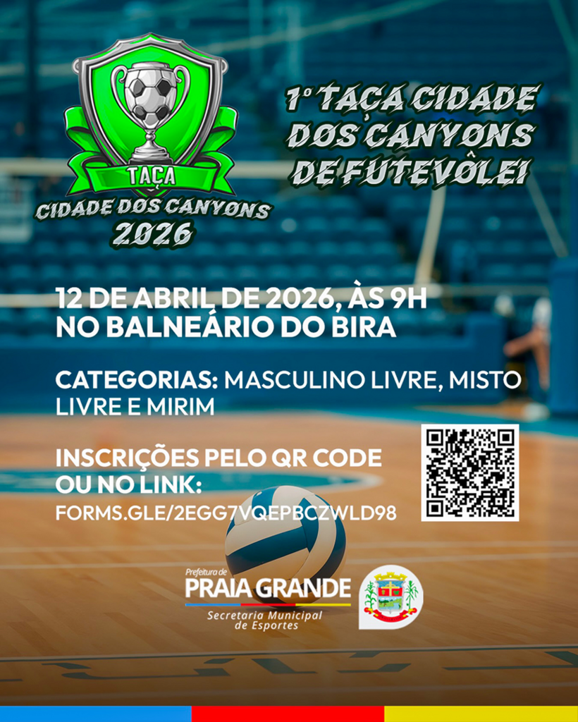 PREFEITURA DE PRAIA GRANDE PROMOVE 1ª TAÇA CIDADE DOS CANYONS DE FUTEVÔLEI