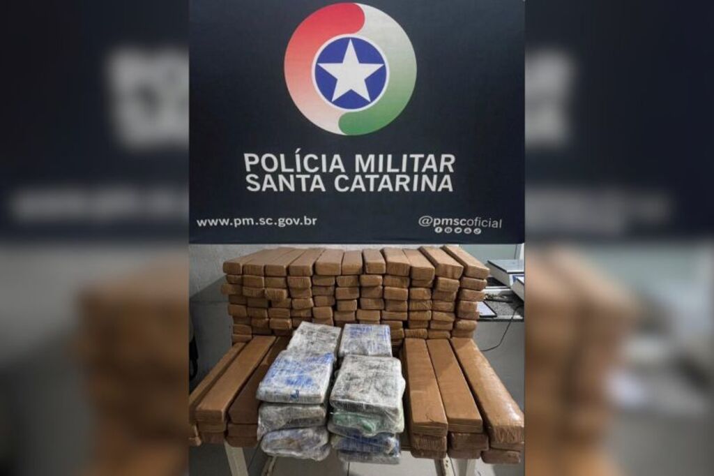 Grande apreensão de drogas termina com duas prisões em SC