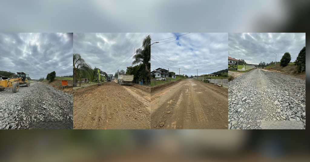 Obras de asfaltamento são retomadas na comunidade de Rio da Prata, em Rio do Campo