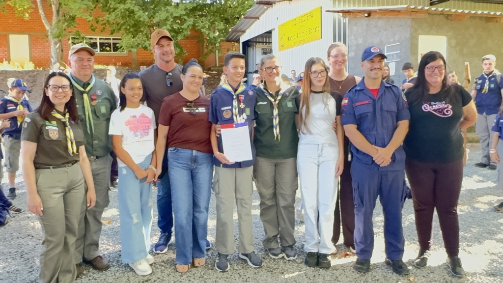 Capinzal: Semana Escoteira destaca formação, cidadania e ato de heroísmo