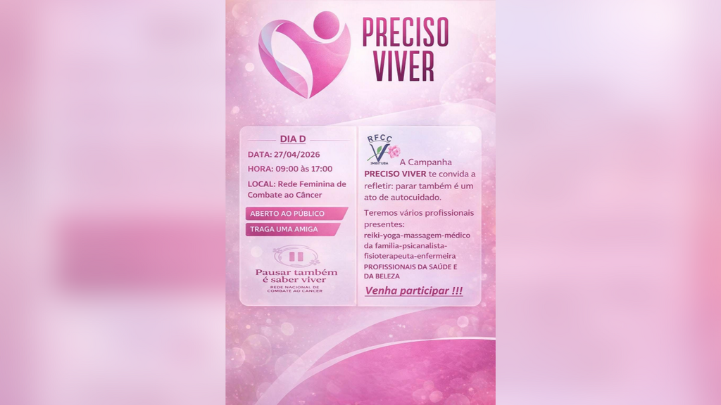Dia D “Preciso Viver” mobiliza Imbituba com foco em saúde, acolhimento e autocuidado feminino