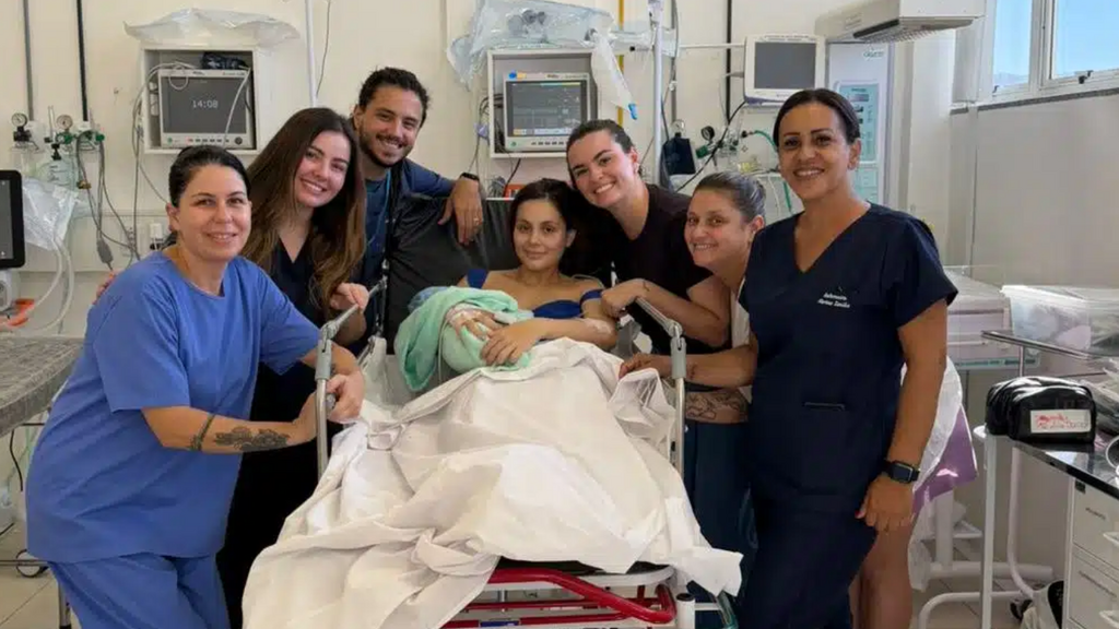 Foto Divulgação Reprodução - Parto emergencial é realizado em unidade de saúde em SC