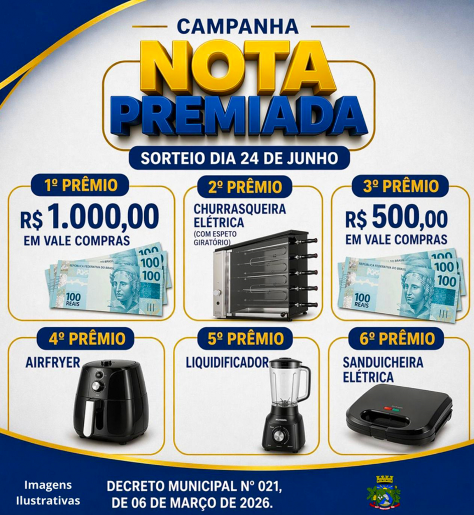 ADMINISTRAÇÃO MUNICIPAL DE MAMPITUBA LANÇA NOVA EDIÇÃO DA CAMPANHA NOTA PREMIADA