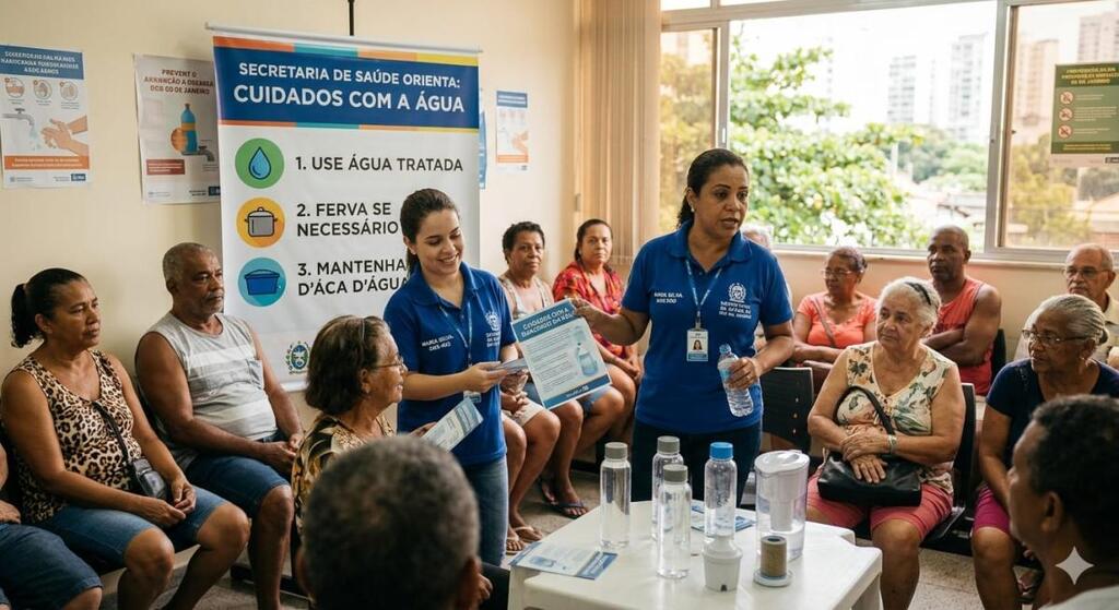 Saúde de Treze Tílias orienta população sobre cuidados com a qualidade da água para consumo