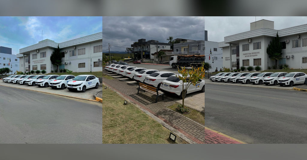 Saúde de Rio do Campo recebe oito novos veículos para transporte de pacientes fora do domicílio