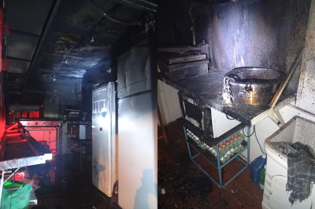INCÊNDIO EM TRAILER É REGISTRADO EM PASSO DE TORRES