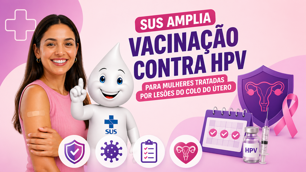 SUS amplia vacinação contra HPV para mulheres tratadas por lesões do colo do útero