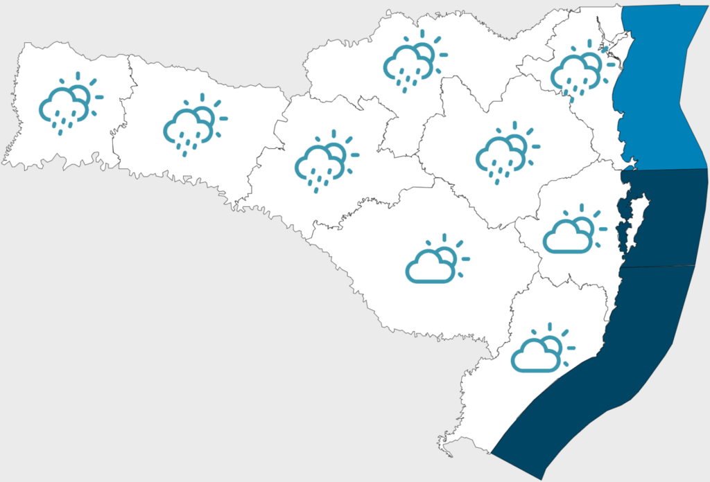 Confira a previsão do tempo para os próximos dias em SC