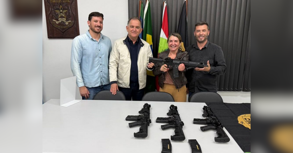 Rio do Sul fortalece segurança pública com repasse para novos armamentos da Polícia Civil