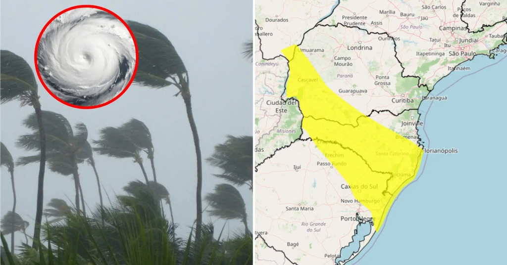 Ciclone bomba e frente fria deixam quase 200 cidades de Santa Catarina em alerta