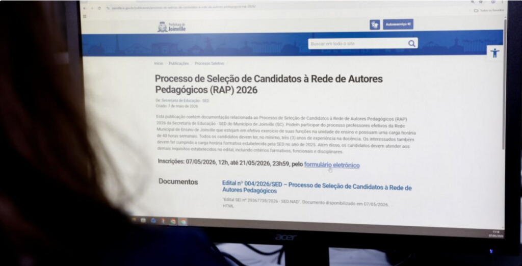 Secretaria de Educação abre inscrições de bolsas para professores produzirem materiais didáticos em Joinville