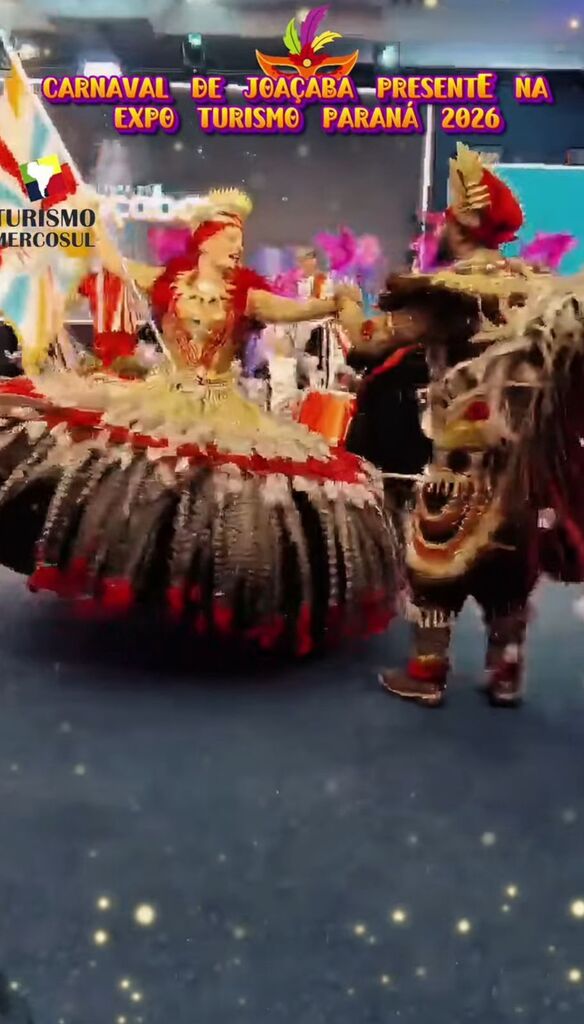 O brilho, a energia e a grandiosidade do Carnaval de Joaçaba encantaram a Expo Turismo Paraná 2026!