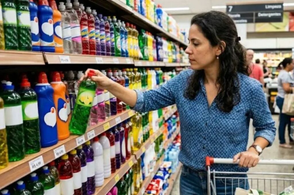 Imagem ilustrativa - Detergente suspenso? Saiba para que serve cada cor na hora de comprar um novo